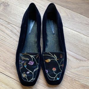 Enzo Angiolini Velvet & Embroidered Flats